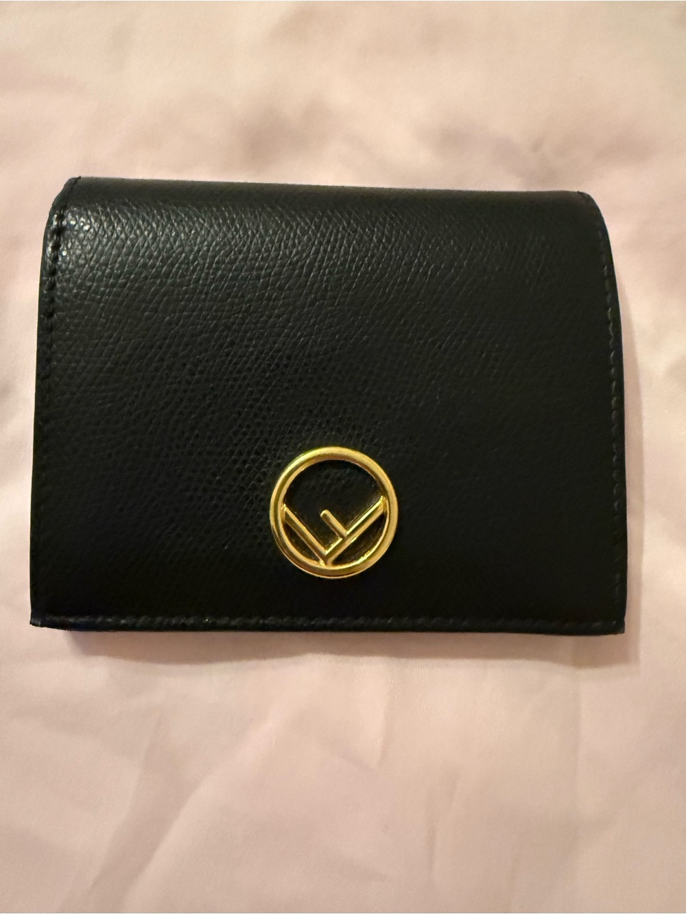 F is For Fendi Black Leather Wallet-COA